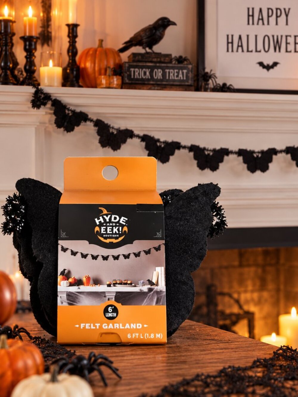 Hyde and EEK Black Butterfly Felt Garland 6 Ft Halloween Decor Target 2025 New